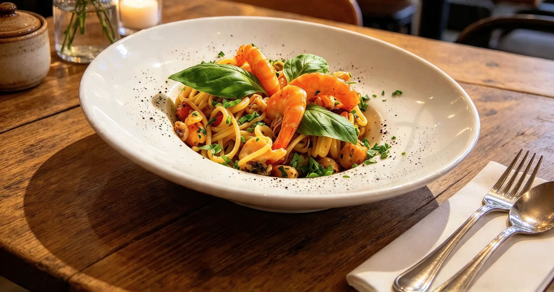 Spaghetti con frutti di mare
